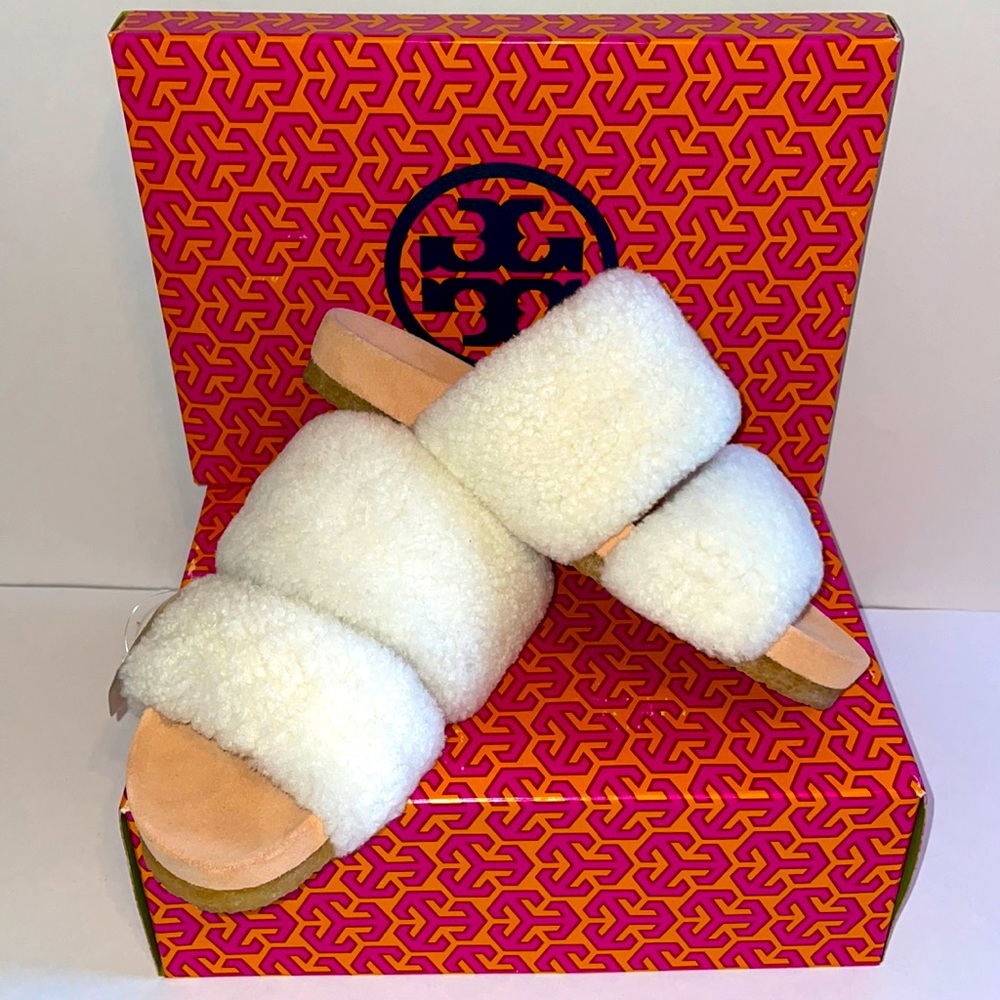 Tory Burch Sheldon Shearling Slides